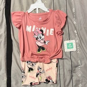 Disney Minnie Mouse Pink Short Sleeve Set